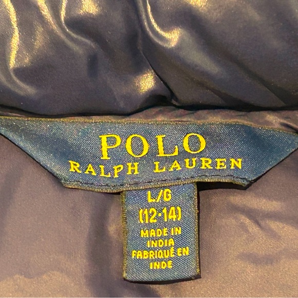 RALPH LAUREN sL kid’s 12-14 navy puffer Looks new-Super warm-duck feather fill - Picture 4 of 9